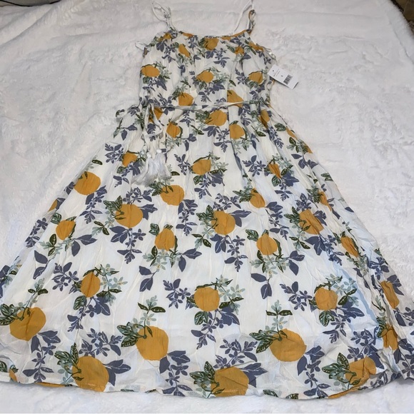 dip Dresses & Skirts - Lined Fruit Midi Dress